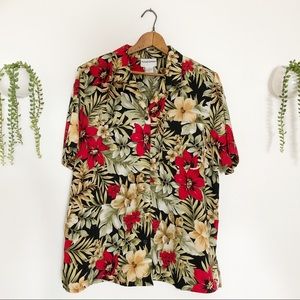 Ladies Hawaiian Print Blouse